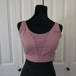 Fabletics Pink Sports Bra Mesh Insert Adjustable Straps SZ XXL